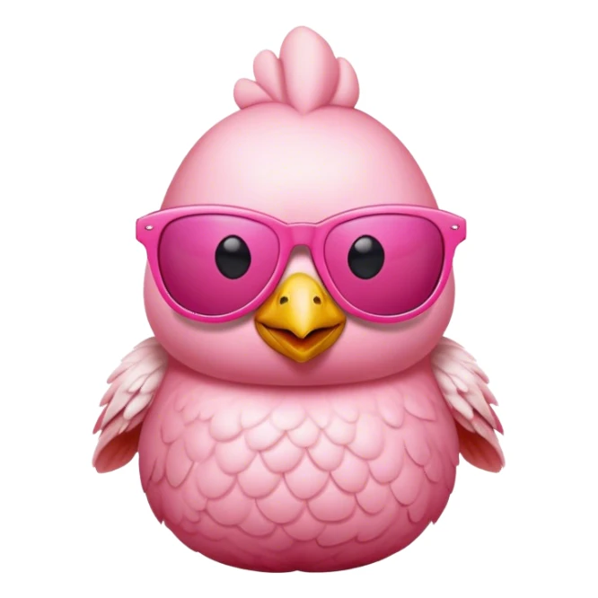 Raw chicken wearing sunglasses  sticker