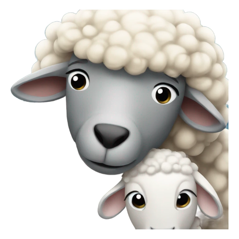 Sheep hugs sheep sticker