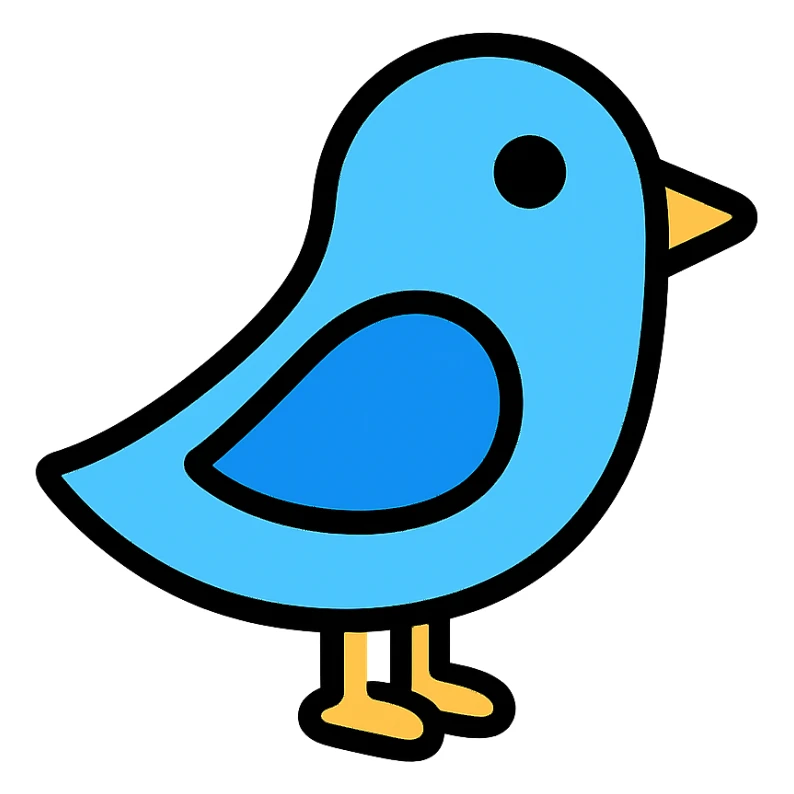 bird emoji with white outline sticker