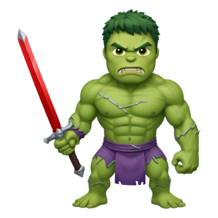 Hulk with the giant sword  sticker
