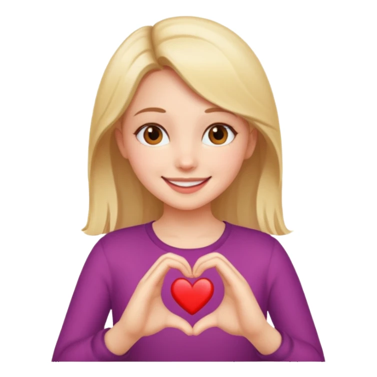 Heart hand girl  sticker