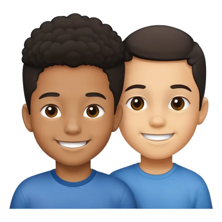 Two kids one black one mixed  sticker