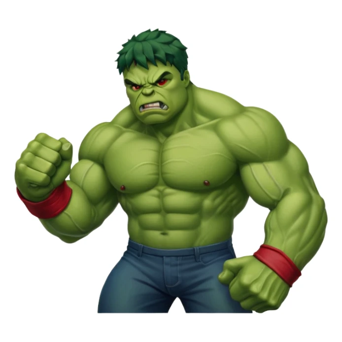Angry hulk with big fist sticker