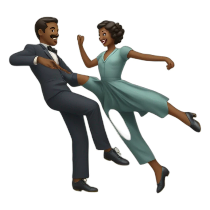 a lindy hop danser sticker