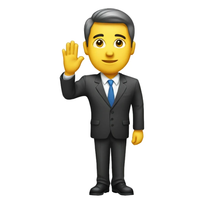 Businessman salute sticker