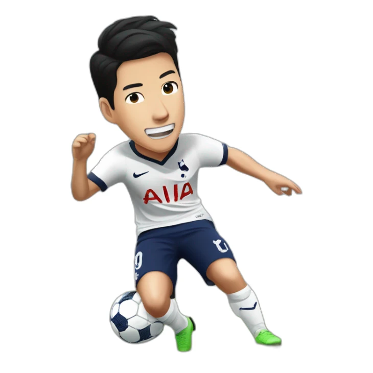 Tottenham soccer player Son Heung-min attempts a dunkshot sticker