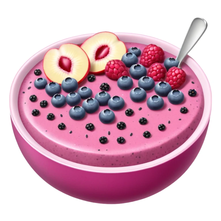 dark pink smoothie bowl sticker