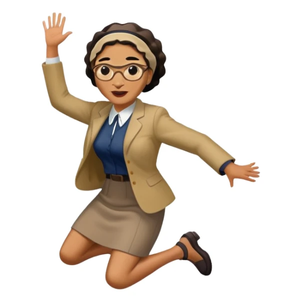 Rosa Parks jumping over a river sticker