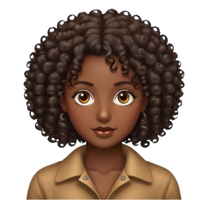 Mulher cacheada sticker