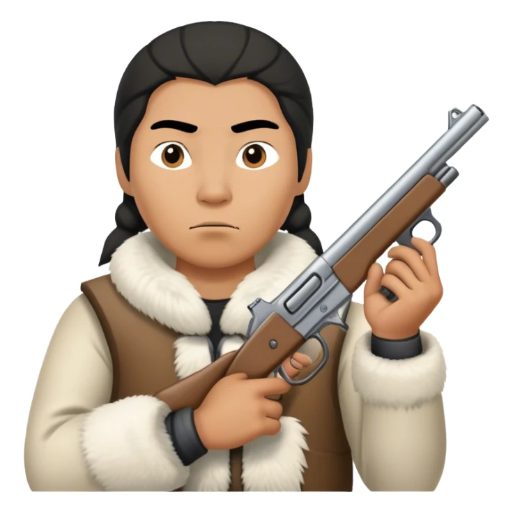 Inuit with a gun sticker