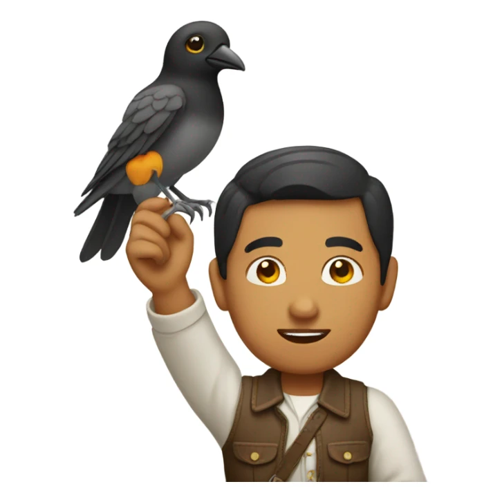 Mexican holding bird sticker