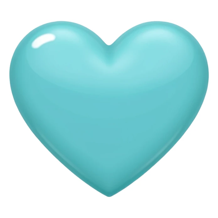Tiffany blue heart sticker