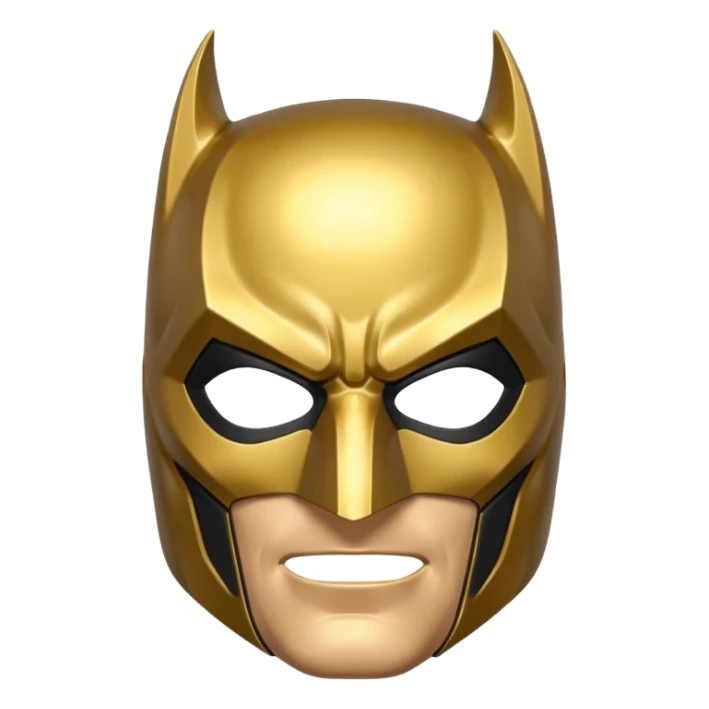 Golden Batman Mask sticker
