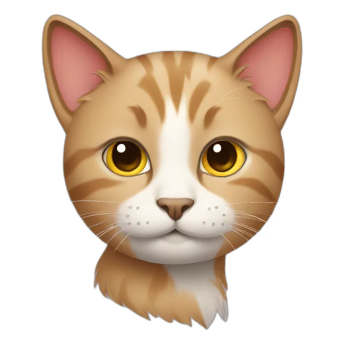 cat with hair sticker