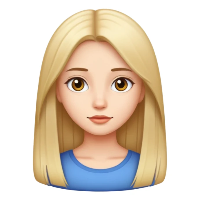 Una chica con cabello liso sticker