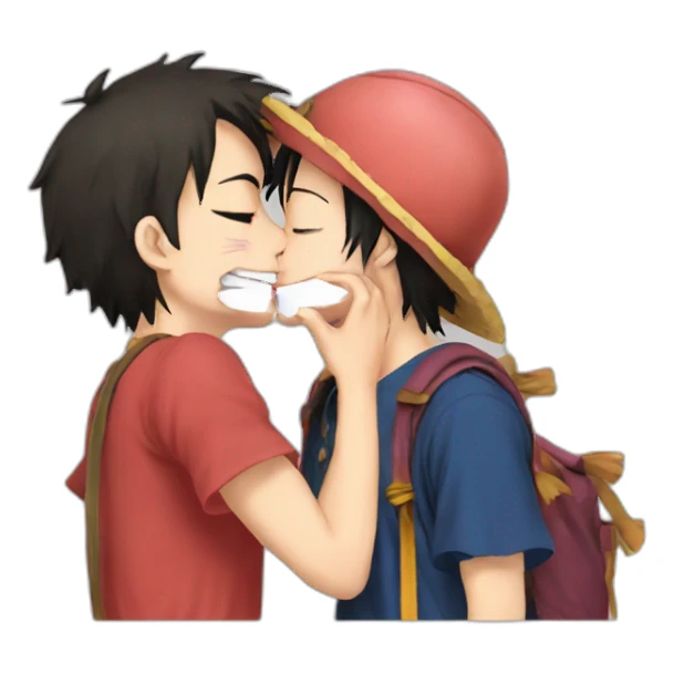 Luffy kiss Sakura sticker