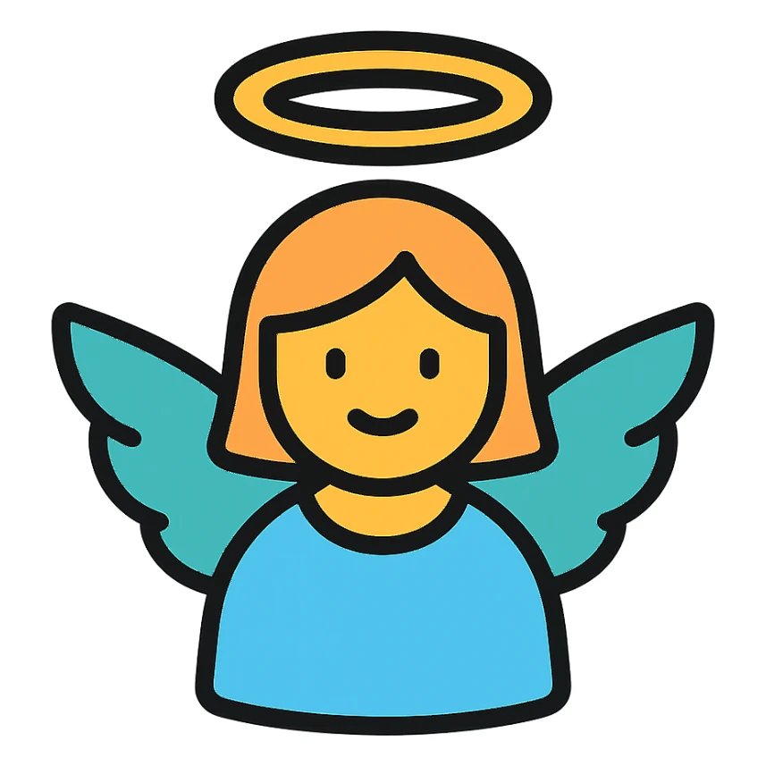 angel icon sticker