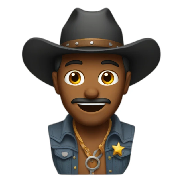 crazy cowboy sticker