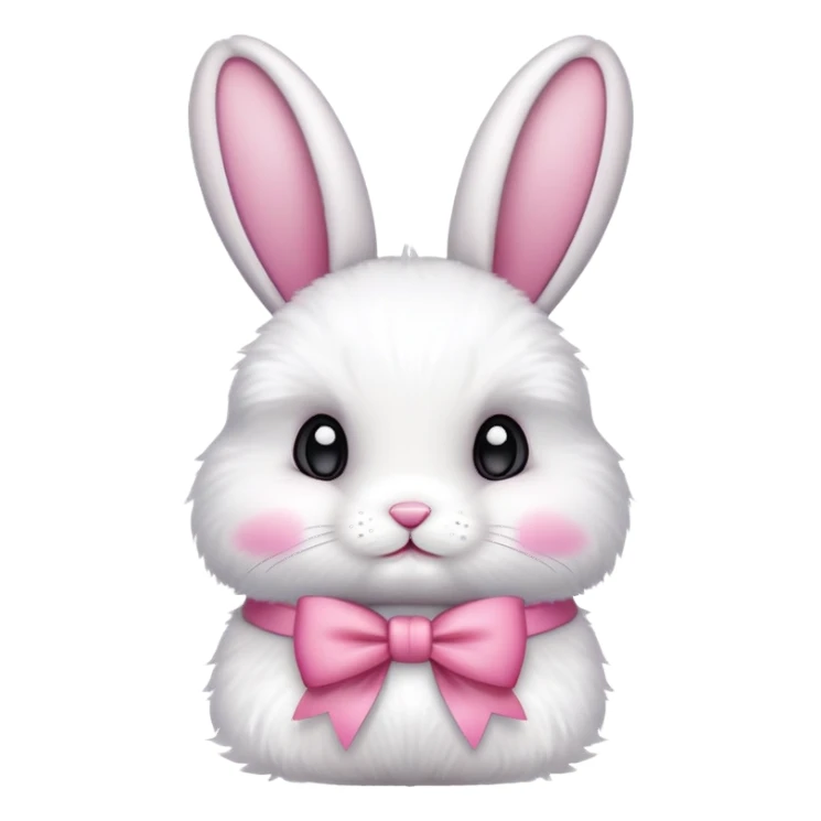 Bunny wearing a bow sticker