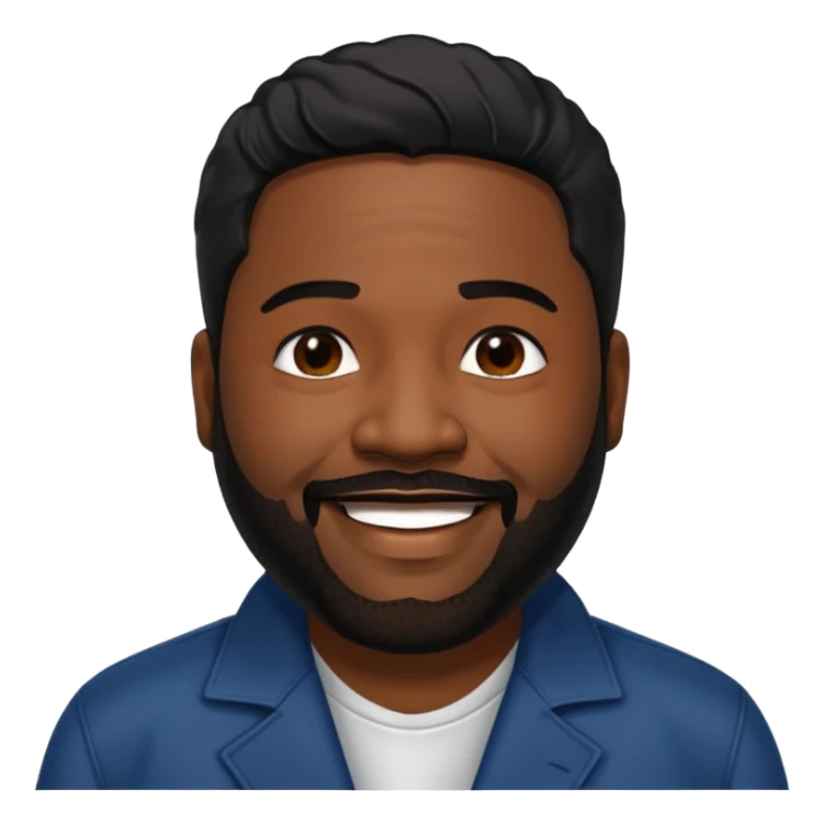 Gerald Levert with black hair sticker