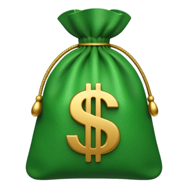 Dollar sign on a money bag sticker