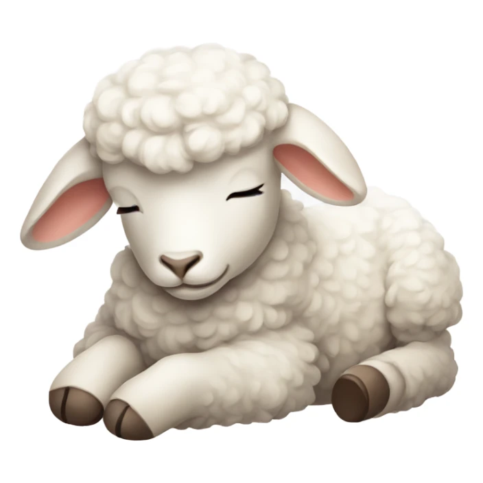 Sleepy lamb sticker