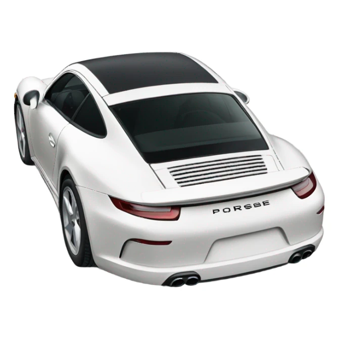 White Porsche 911 sticker