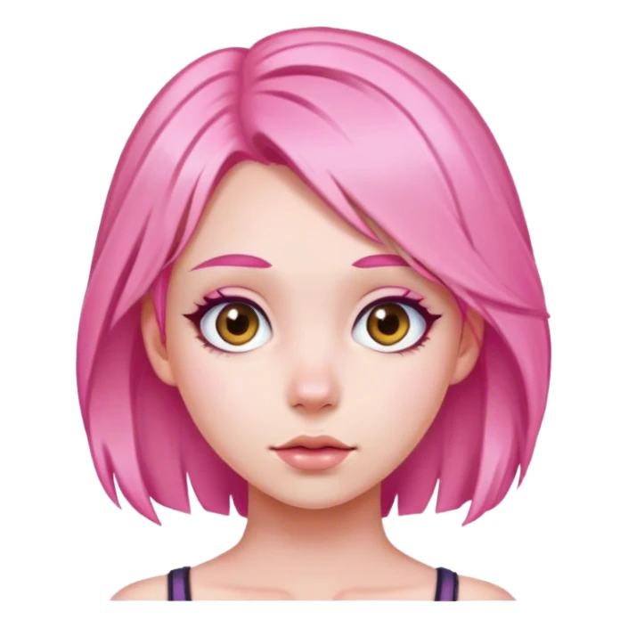 pink haired girl sticker