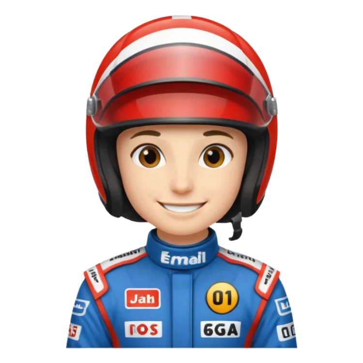 Moi dans une voiture de course sticker