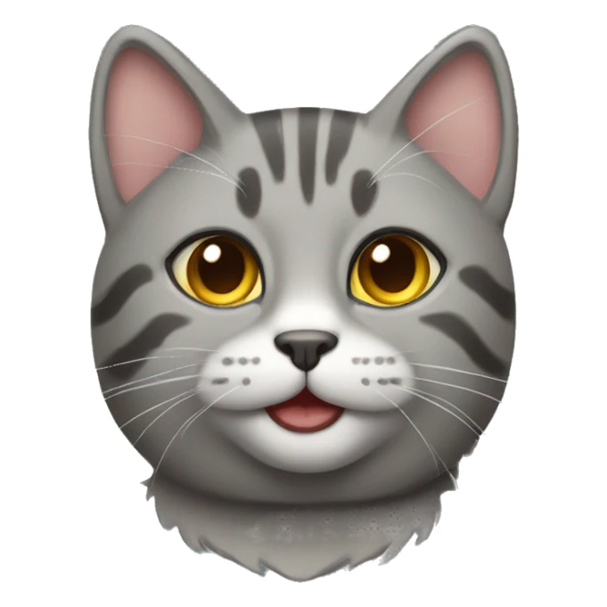 tabby gray cat  sticker