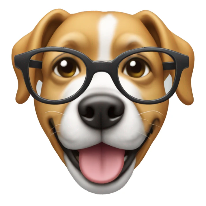 dog dabbing with glasses on sticker
