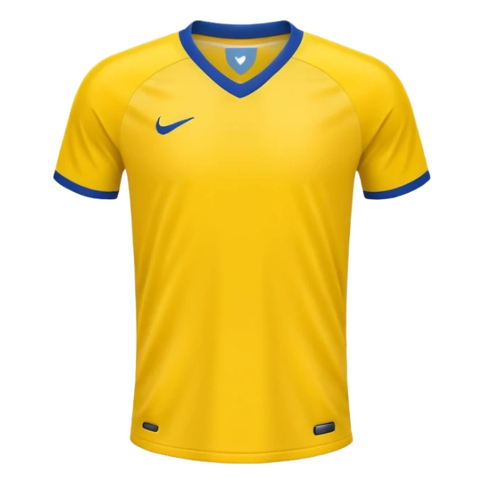 solid yellow plain soccer jersey sticker