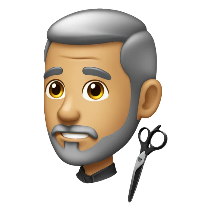 barber cutting hair sticker