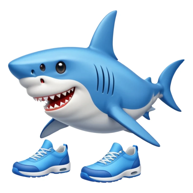 shark with blue shoes sticker