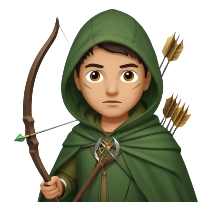 The classic hunter image with bow and arrow sticker