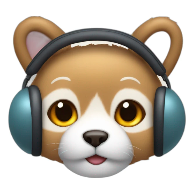 cartoon furr earmuff  sticker