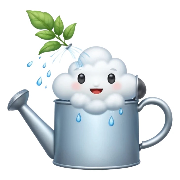 Cloud + watering can,Sky Gardener. sticker