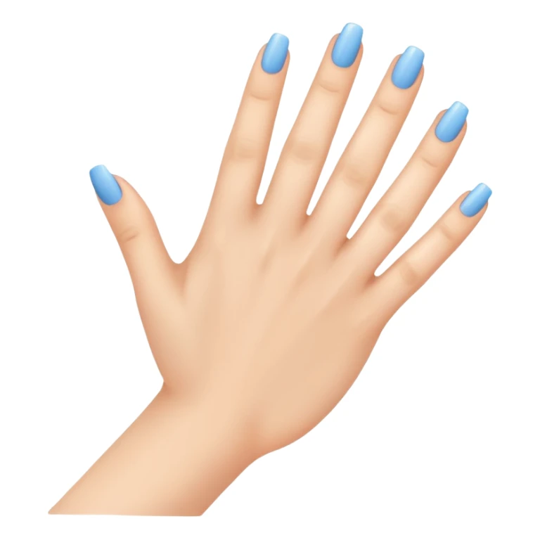 hand with natural manicure sticker