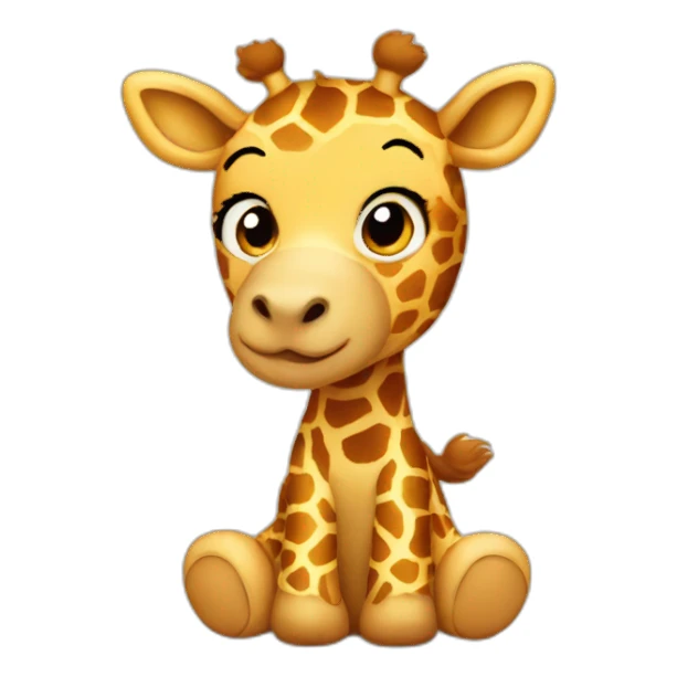 Giraffe teddy bear sticker