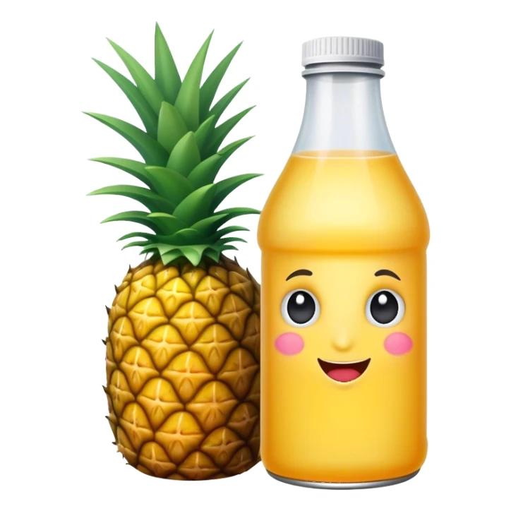 Pineapple juice bottle sticker