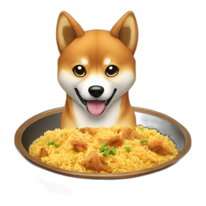 shibainu-eating-biriyani sticker