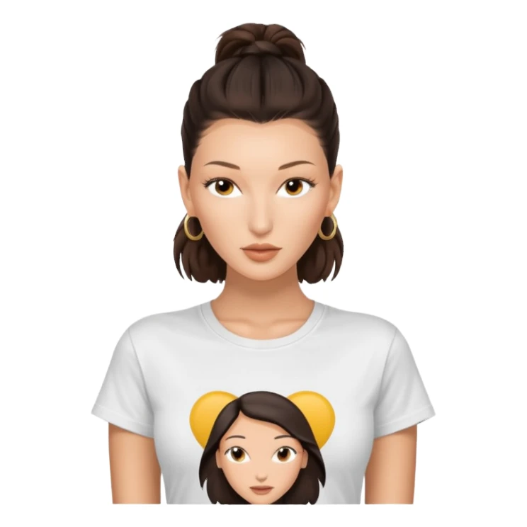 Bella hadid wear t-sihrt sticker