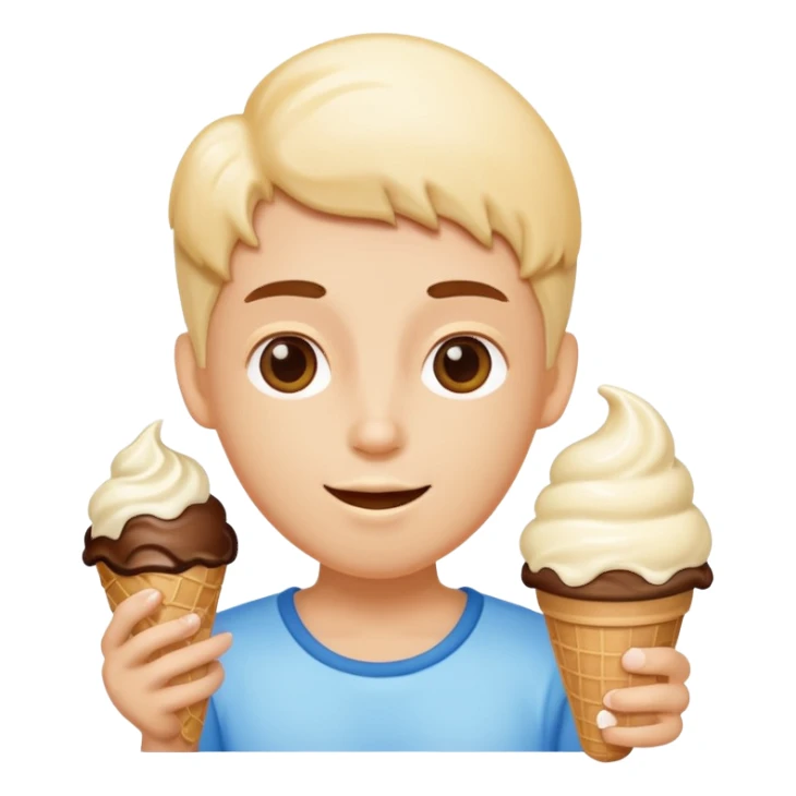 A person getting a ice cream sticker