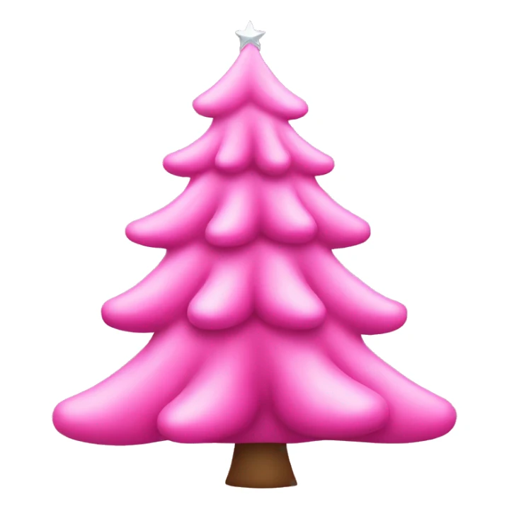 Christmas pink tree sticker