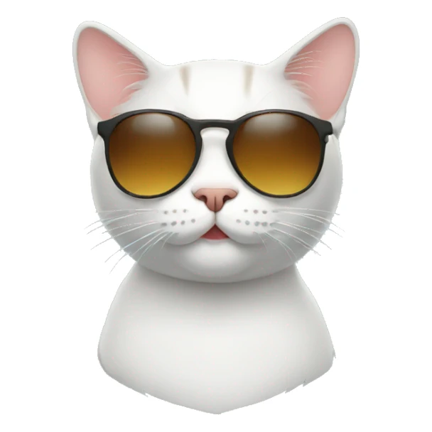 Cat with sunglasses sticker