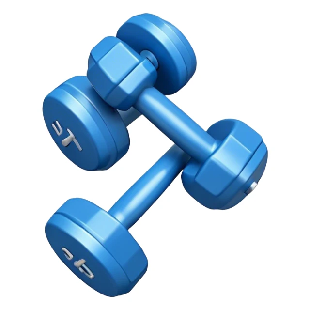  Blue dumbbells sticker