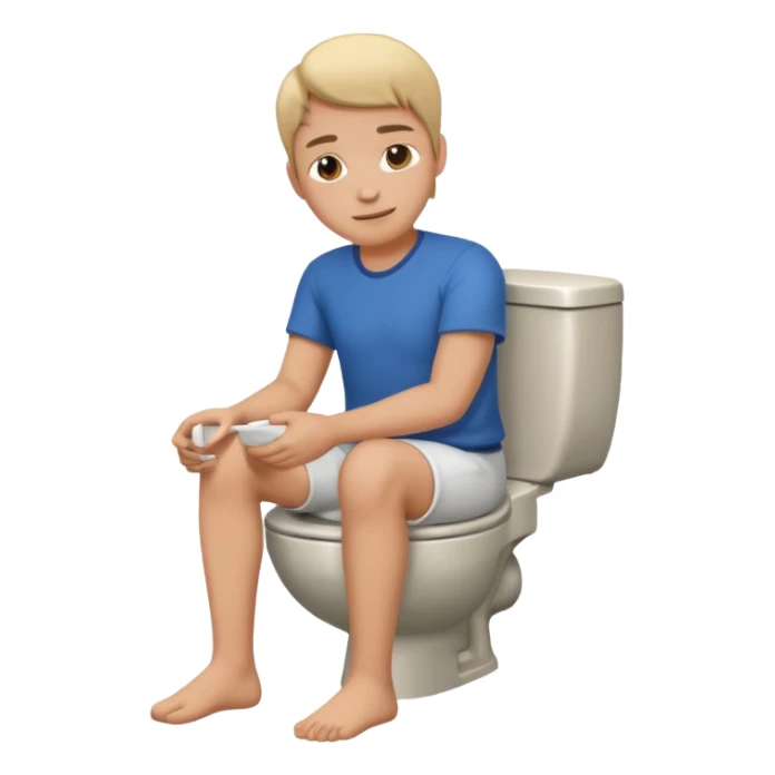 Seduto sul water sticker