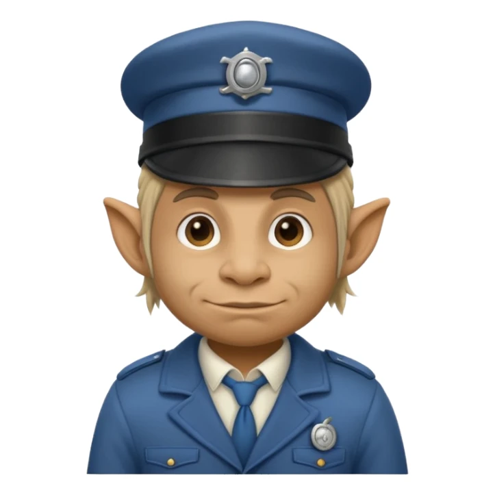 Troll with a train outfit on sticker