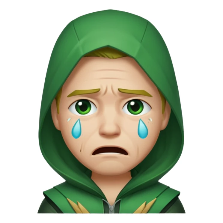 Green Arrow crying sticker