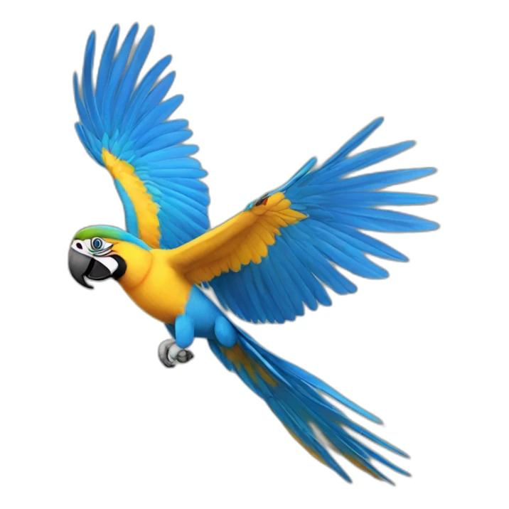 Blue And Gold Macaw Flying sticker